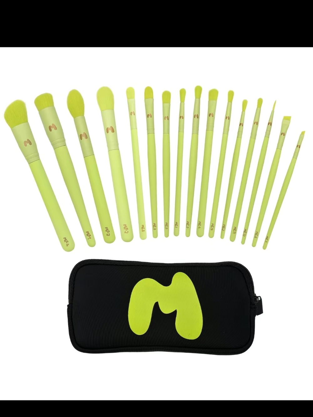 Made by Mitchell 16 Piece Makeup Brush Set with Bag Pouch BNIB